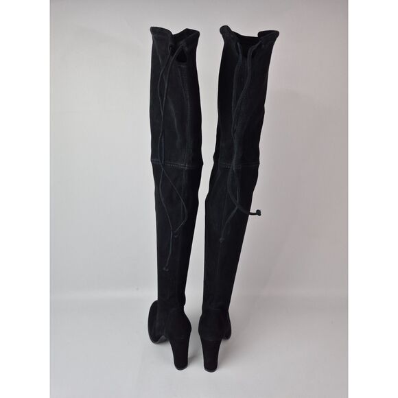 Stuart Weitzman Women's Black Highland Heel Suede Over The Knee Boots Size 6 B - Picture 5 of 7